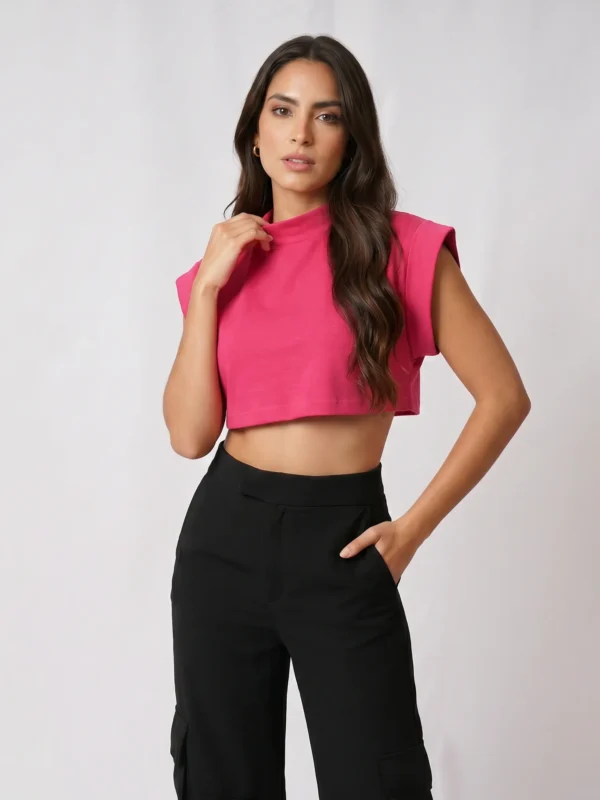 Crop Essential - Fuscia